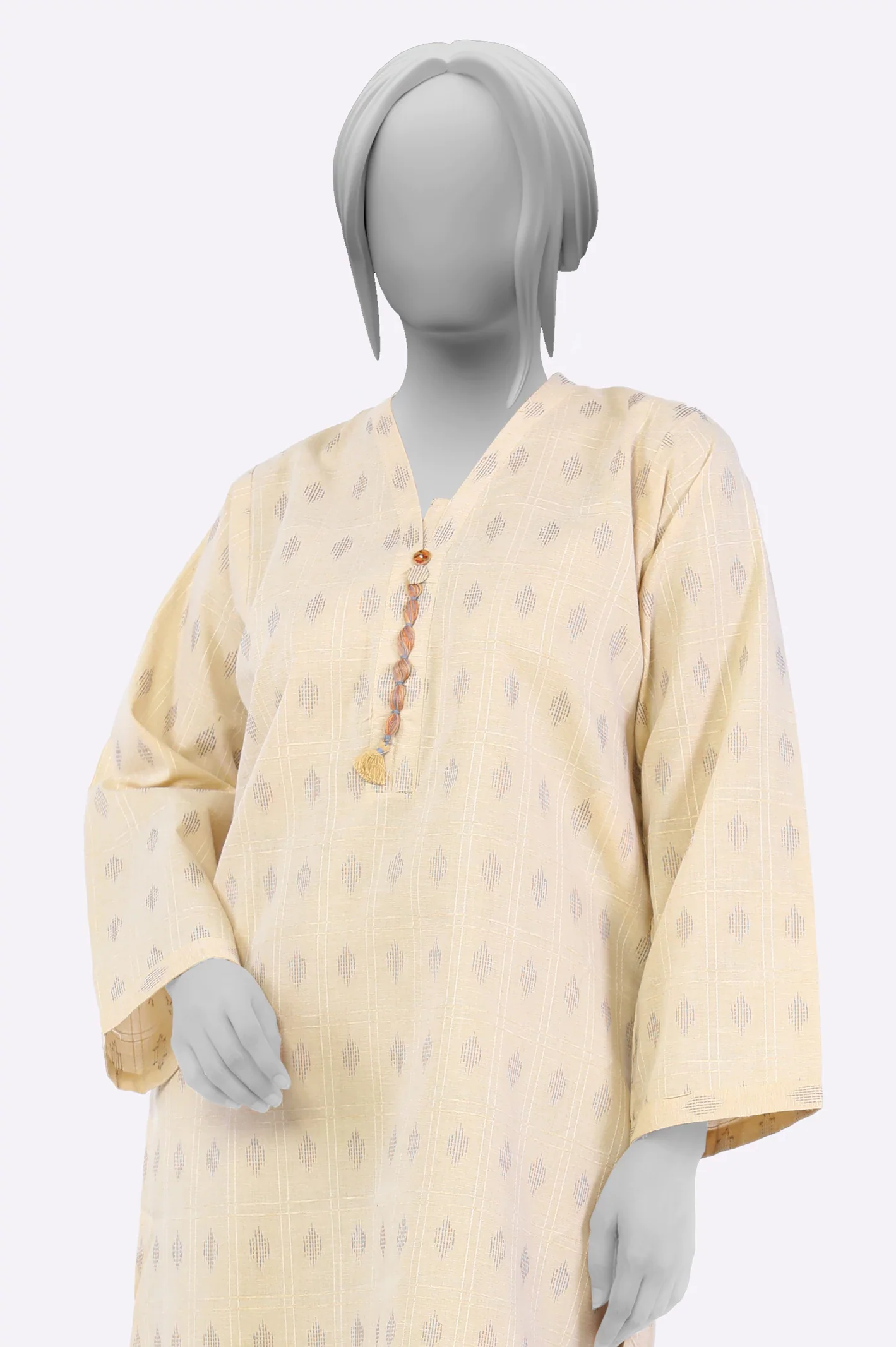 Cream Stylised Kurti - Image 2