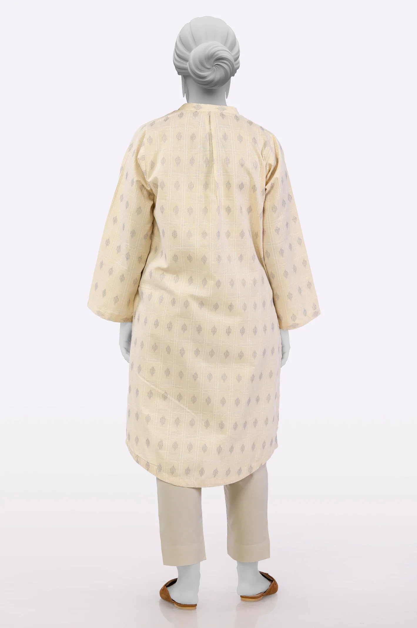 Cream Stylised Kurti - Image 3
