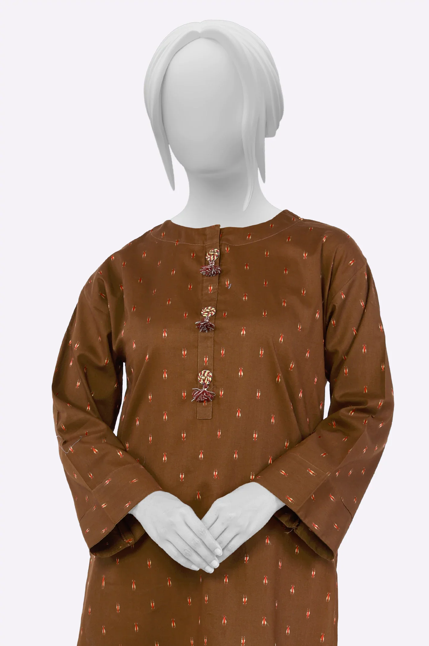 Brown Stylised Kurti - Image 2
