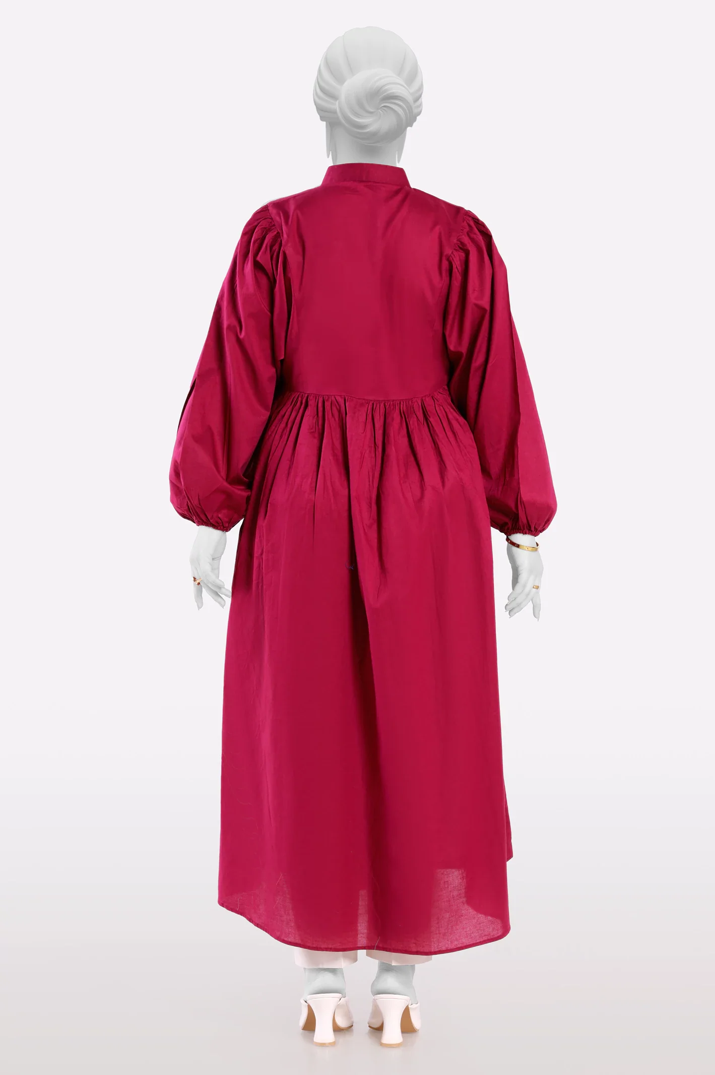 Maroon Stylised Maxi Dress - Image 3