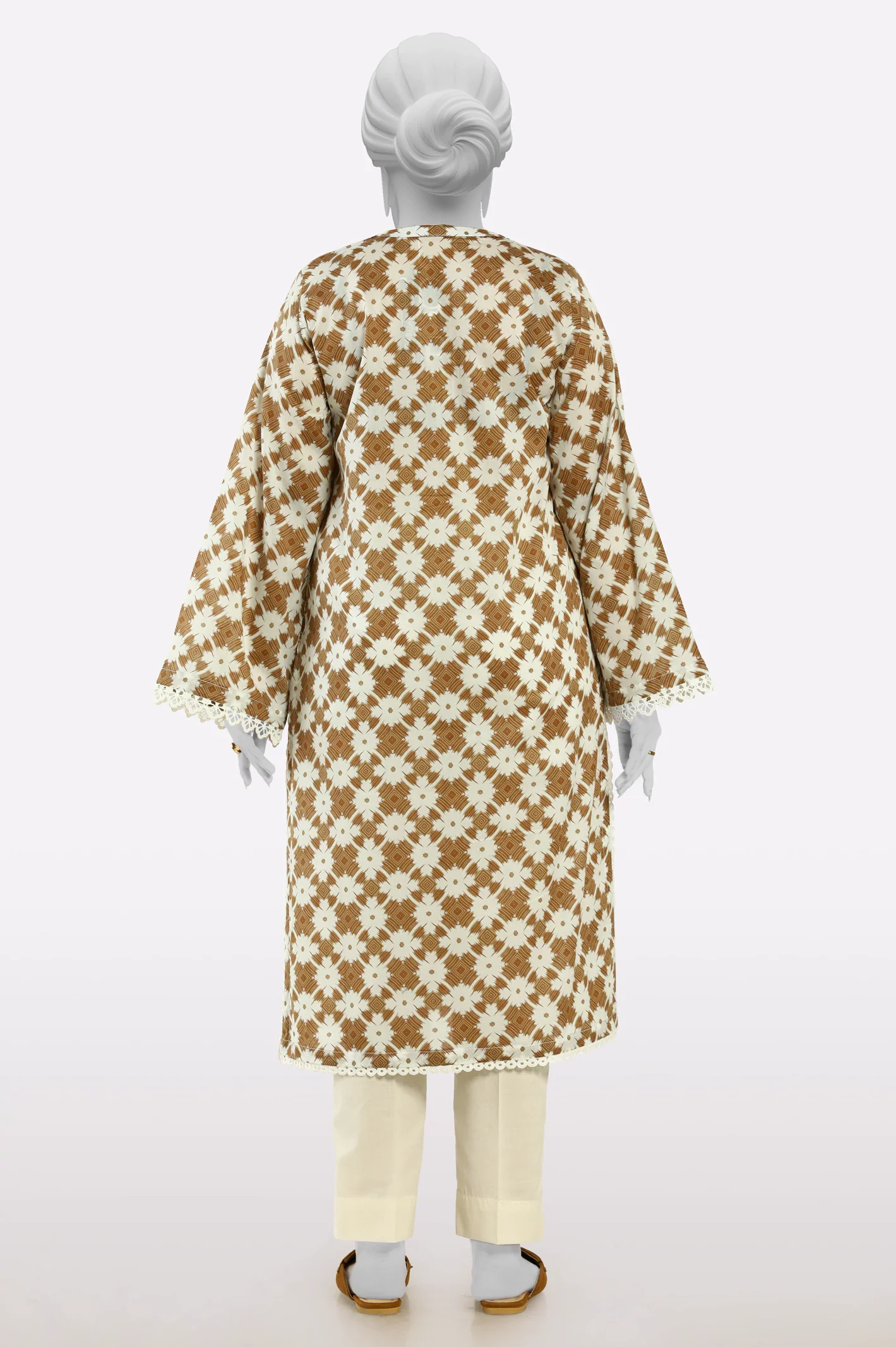 White Printed Kurti - Image 3