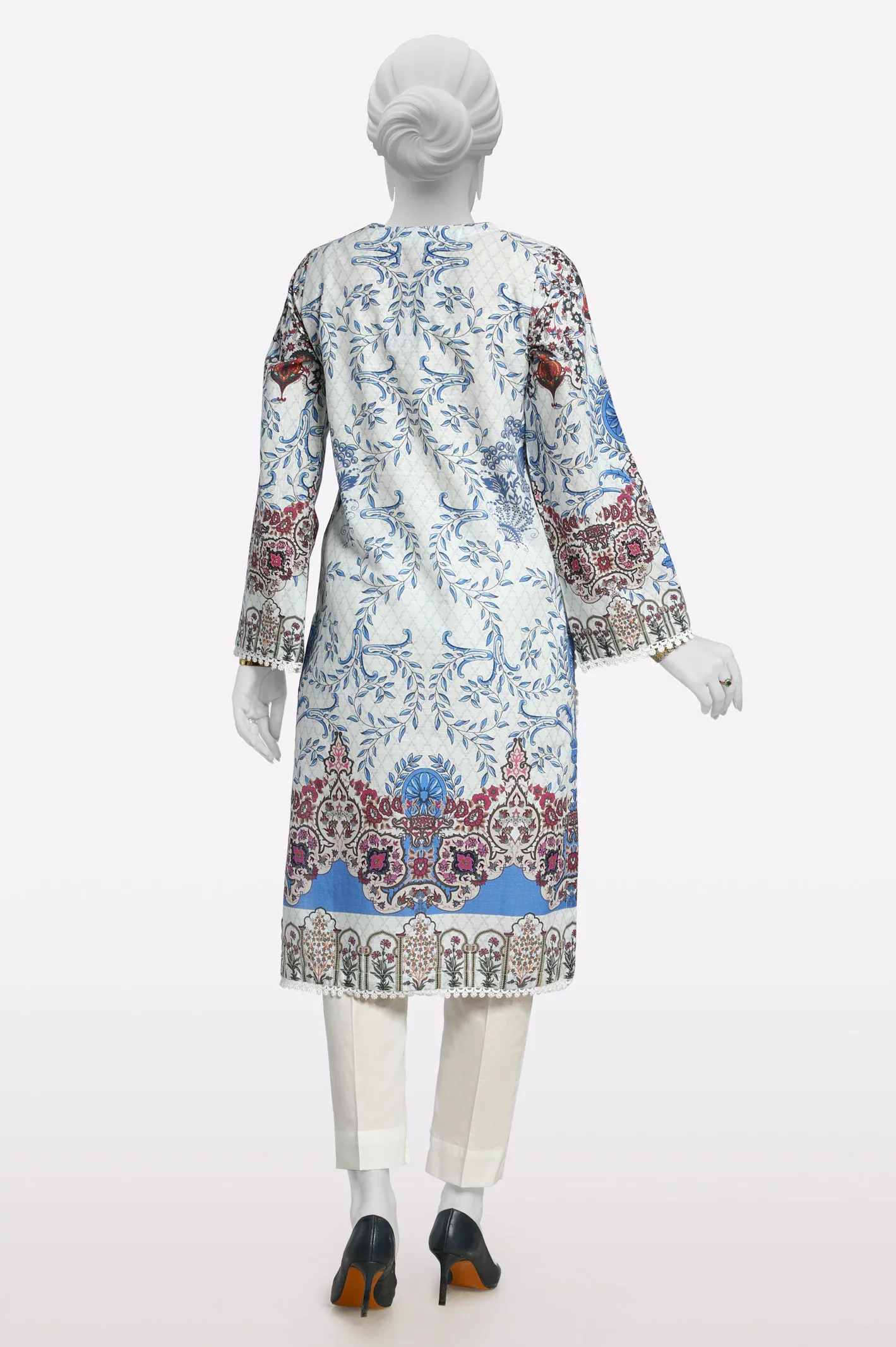 Off White Printed Kurti - Image 3