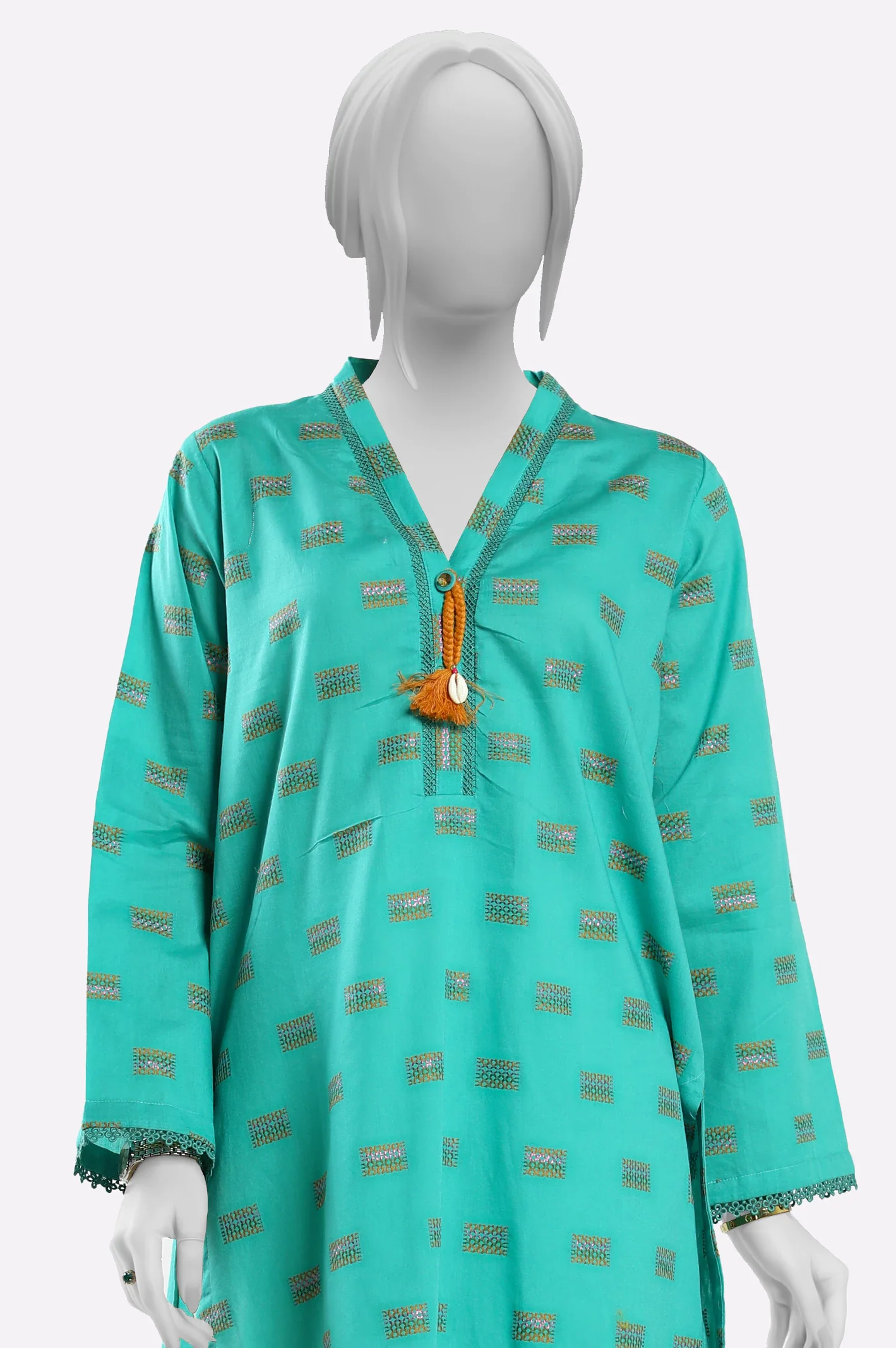 Green Stylised Kurti - Image 2