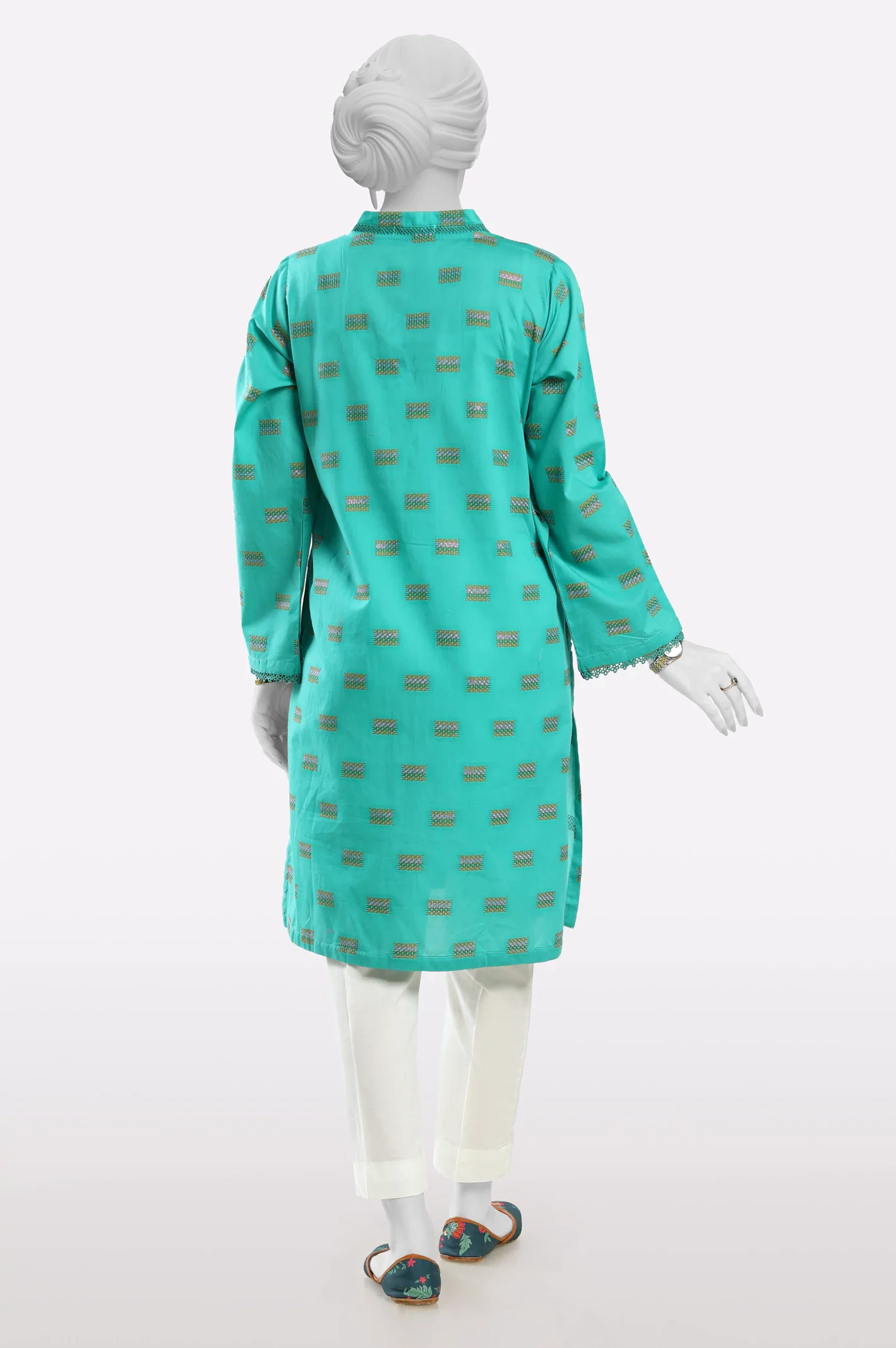 Green Stylised Kurti - Image 3