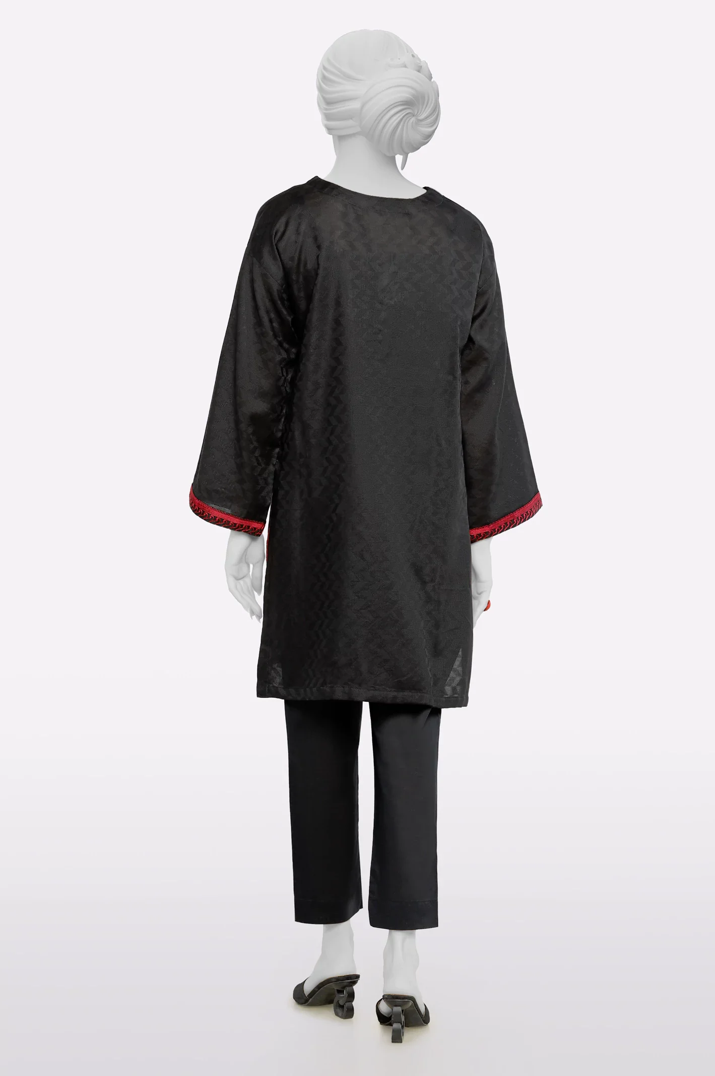 Black Embroidered Kurti - Image 3