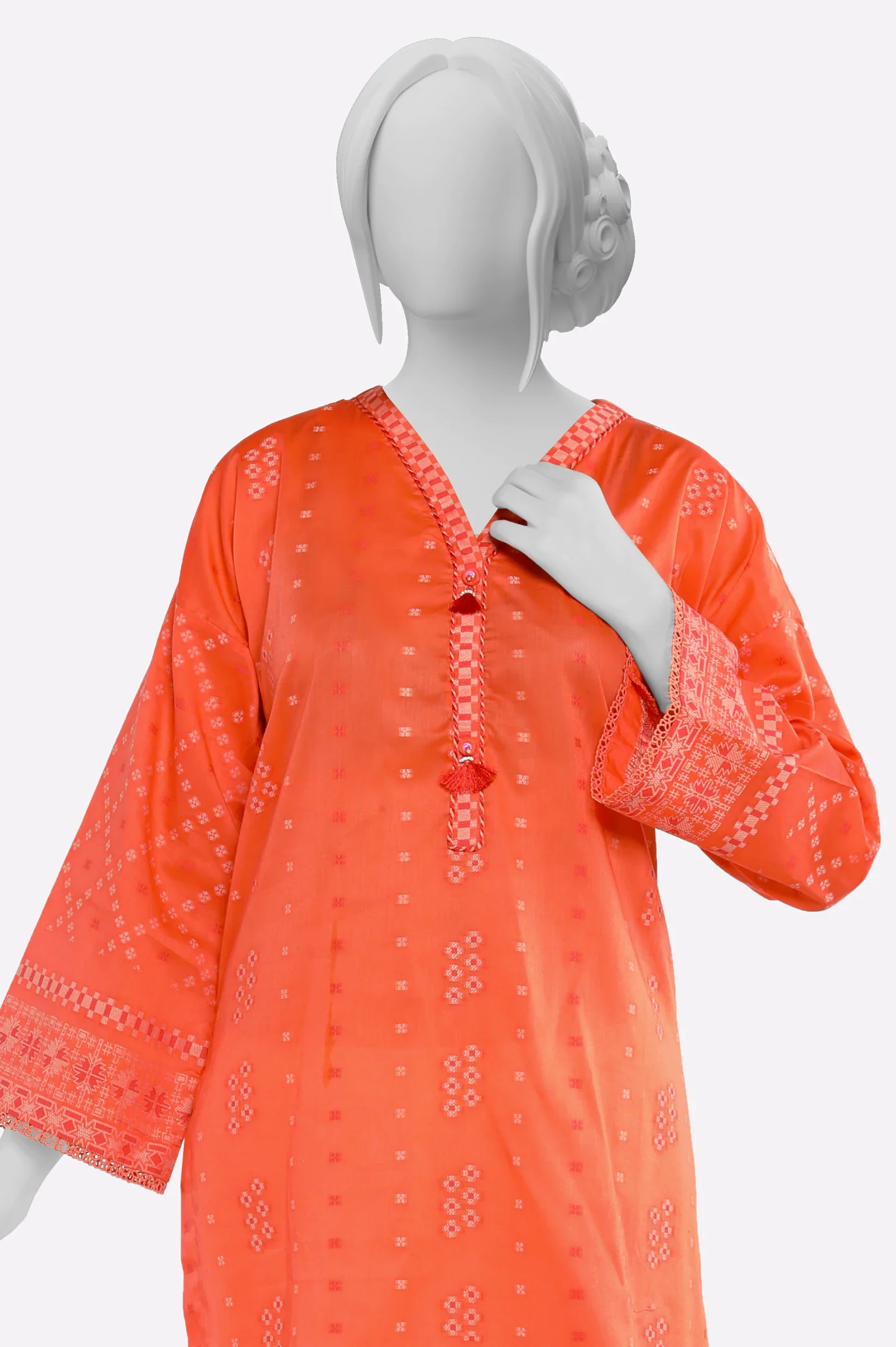 Coral Stylised Kurti - Image 2