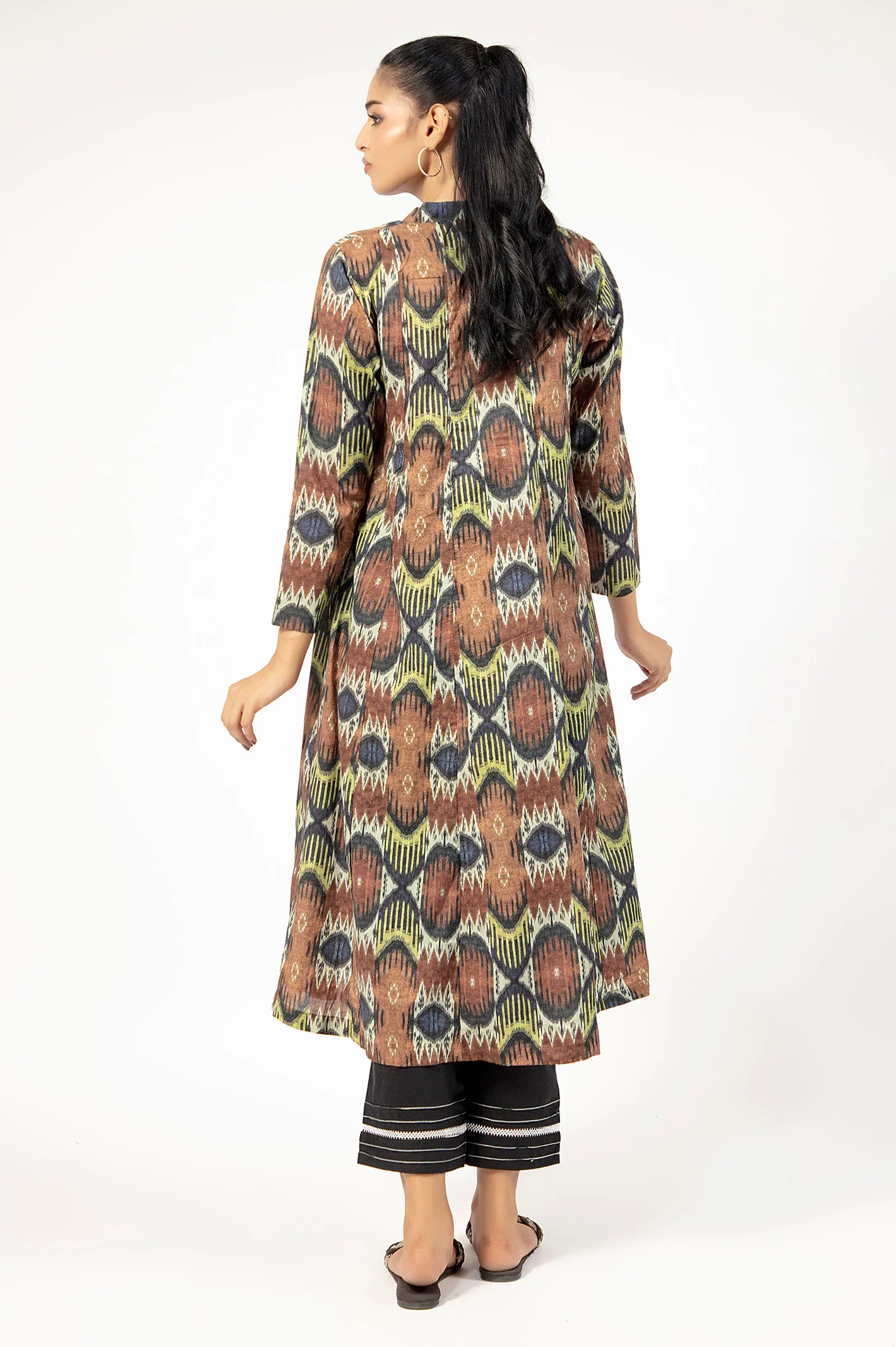 Brown Printed Kurti - Image 4