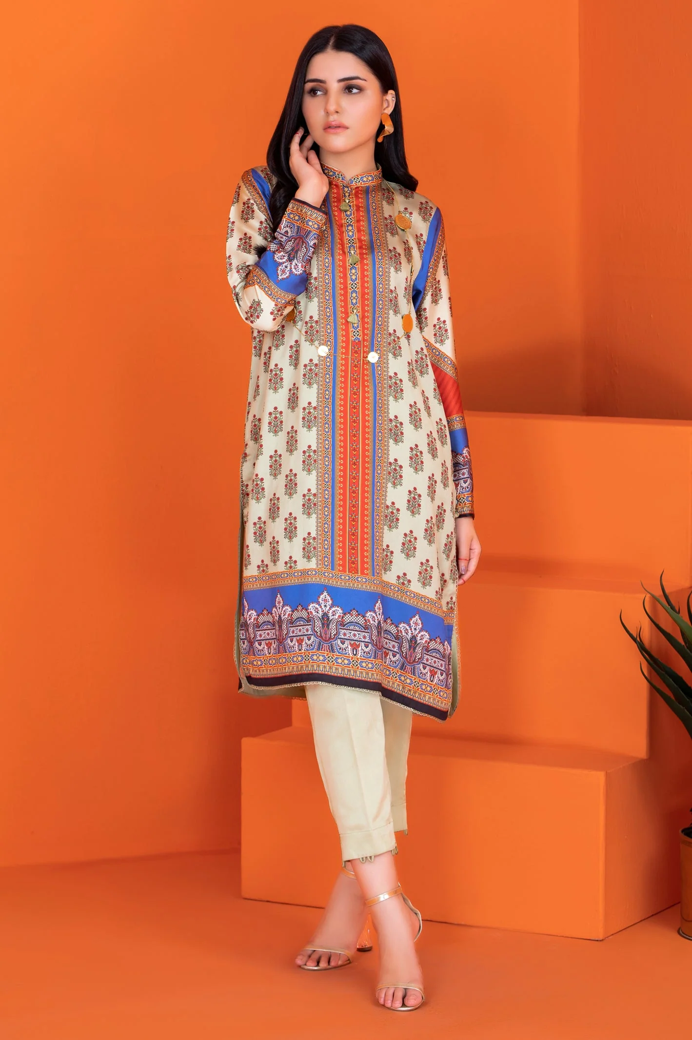 Silk Green Kurti - Image 2