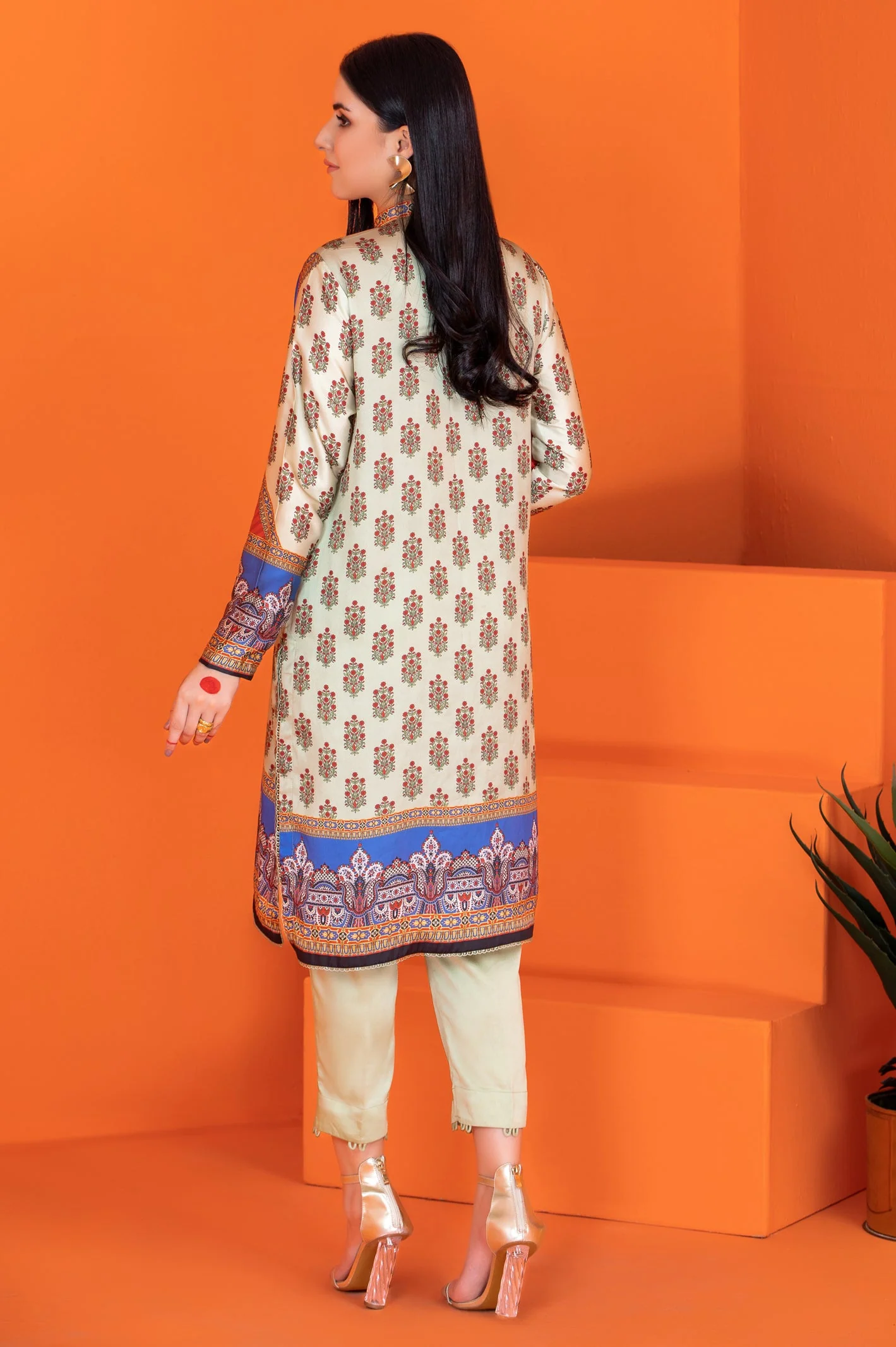 Silk Green Kurti - Image 3