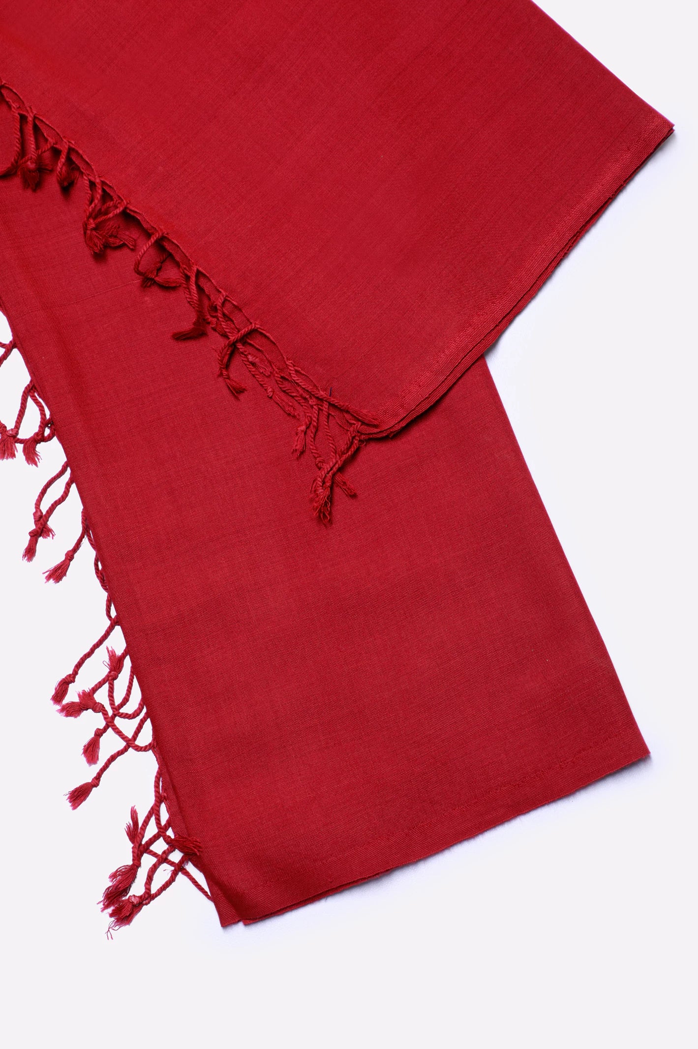 Maroon Plain Shawl - Image 2