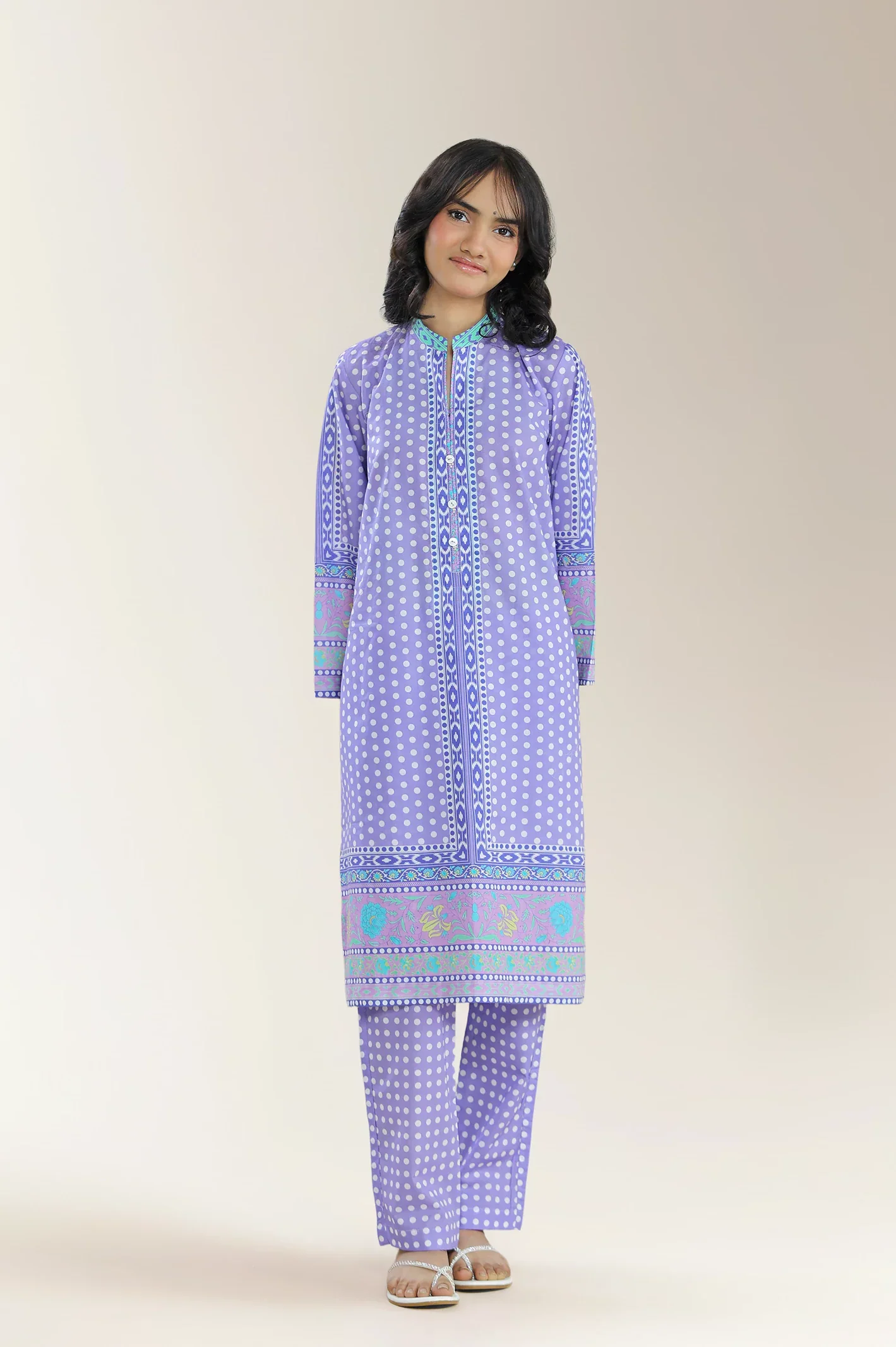 Printed Cambric Lilac Teens 2Pc