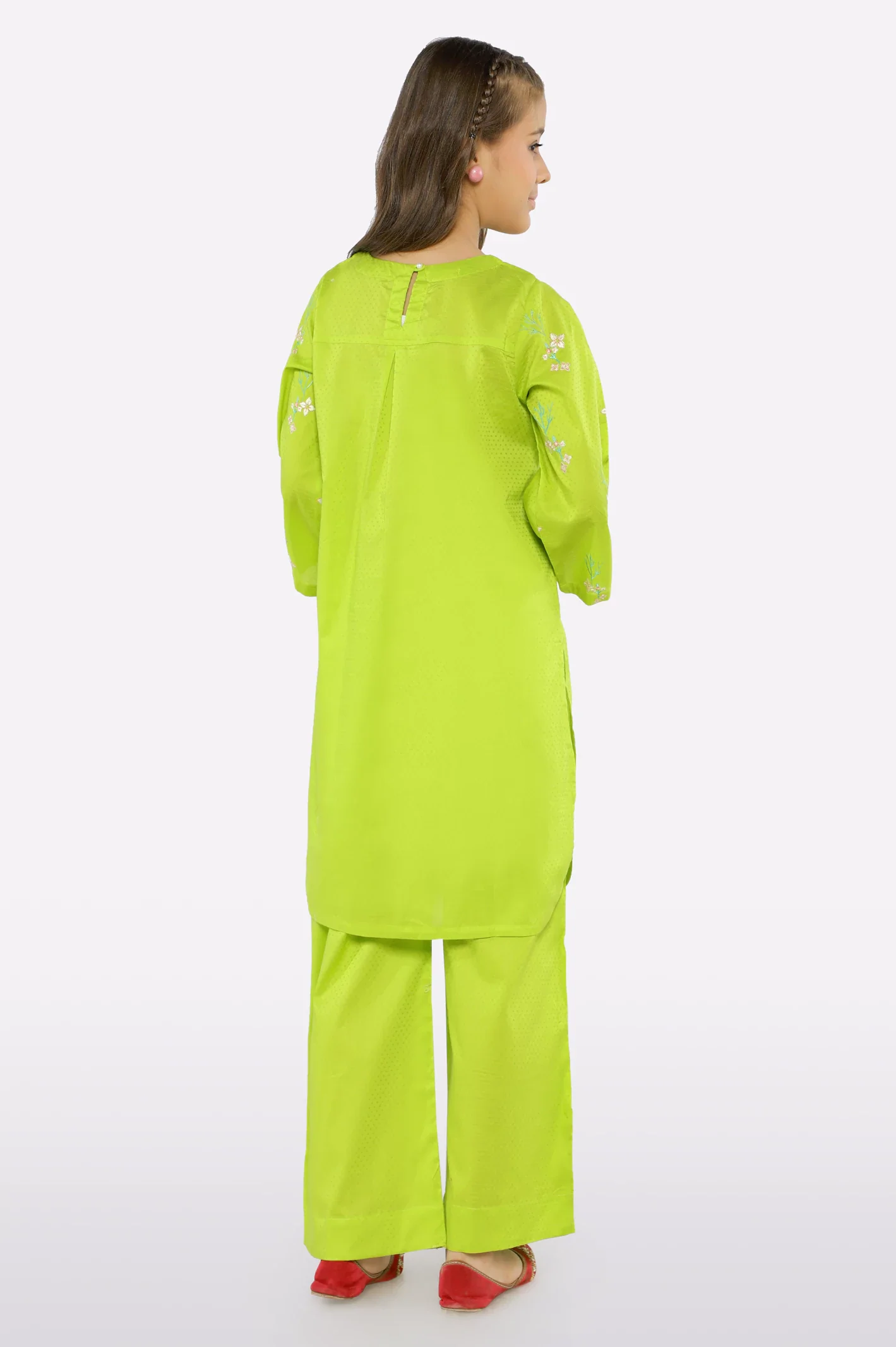 Light Green Embroidered Teens 2PC - Image 3