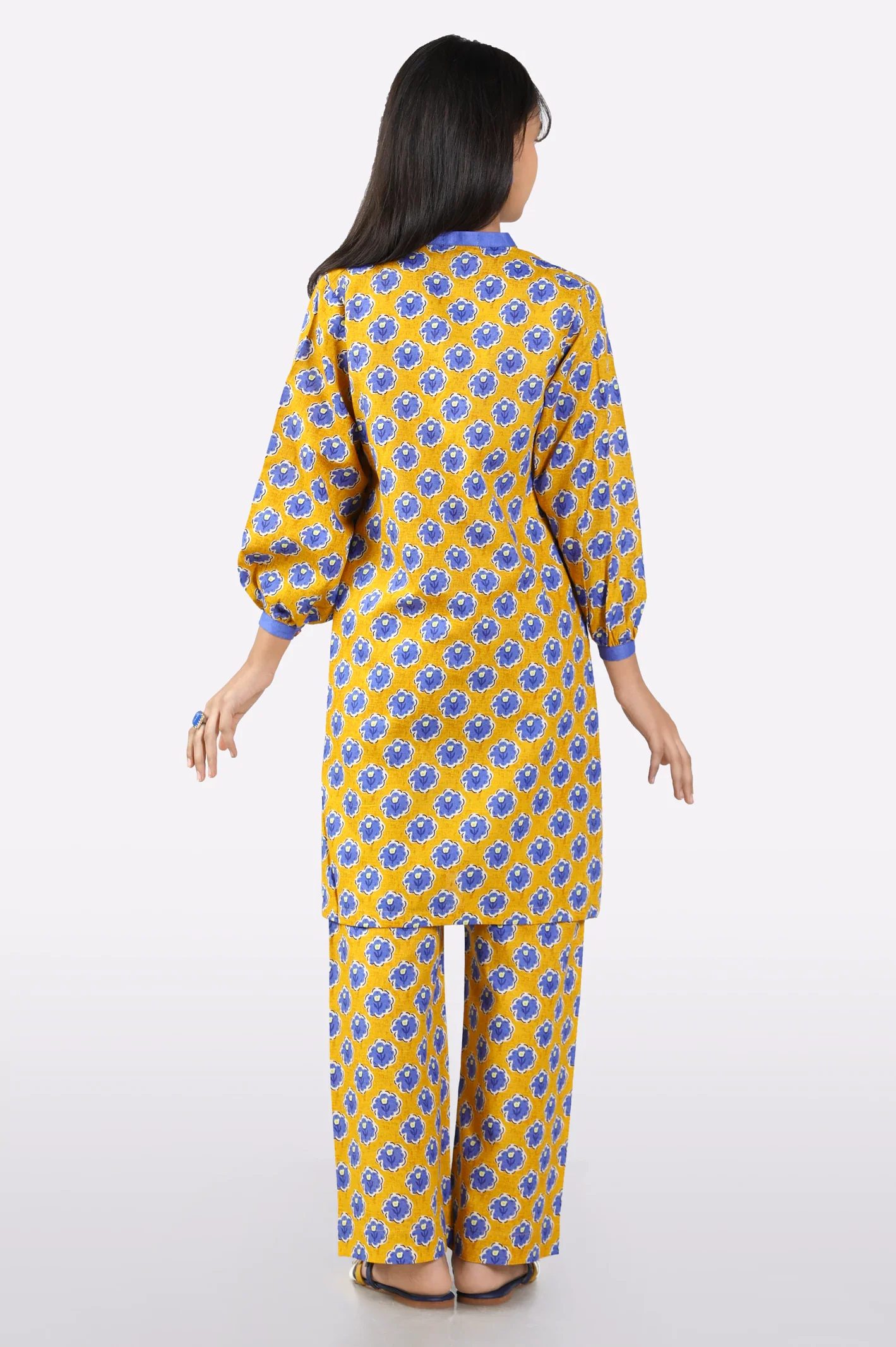 Yellow Printed Teens 2PC - Image 3