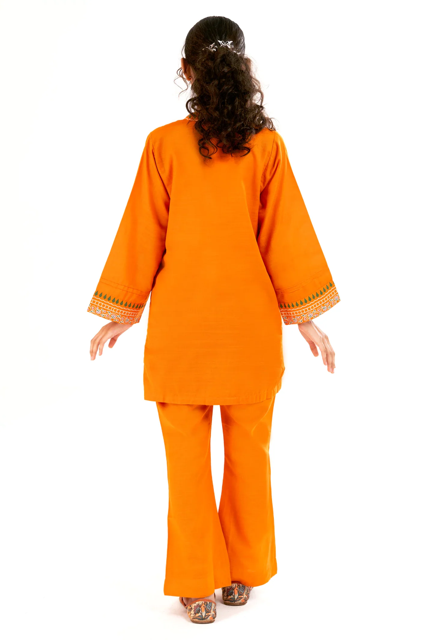 Orange Block Printed Teens 2PC - Image 3