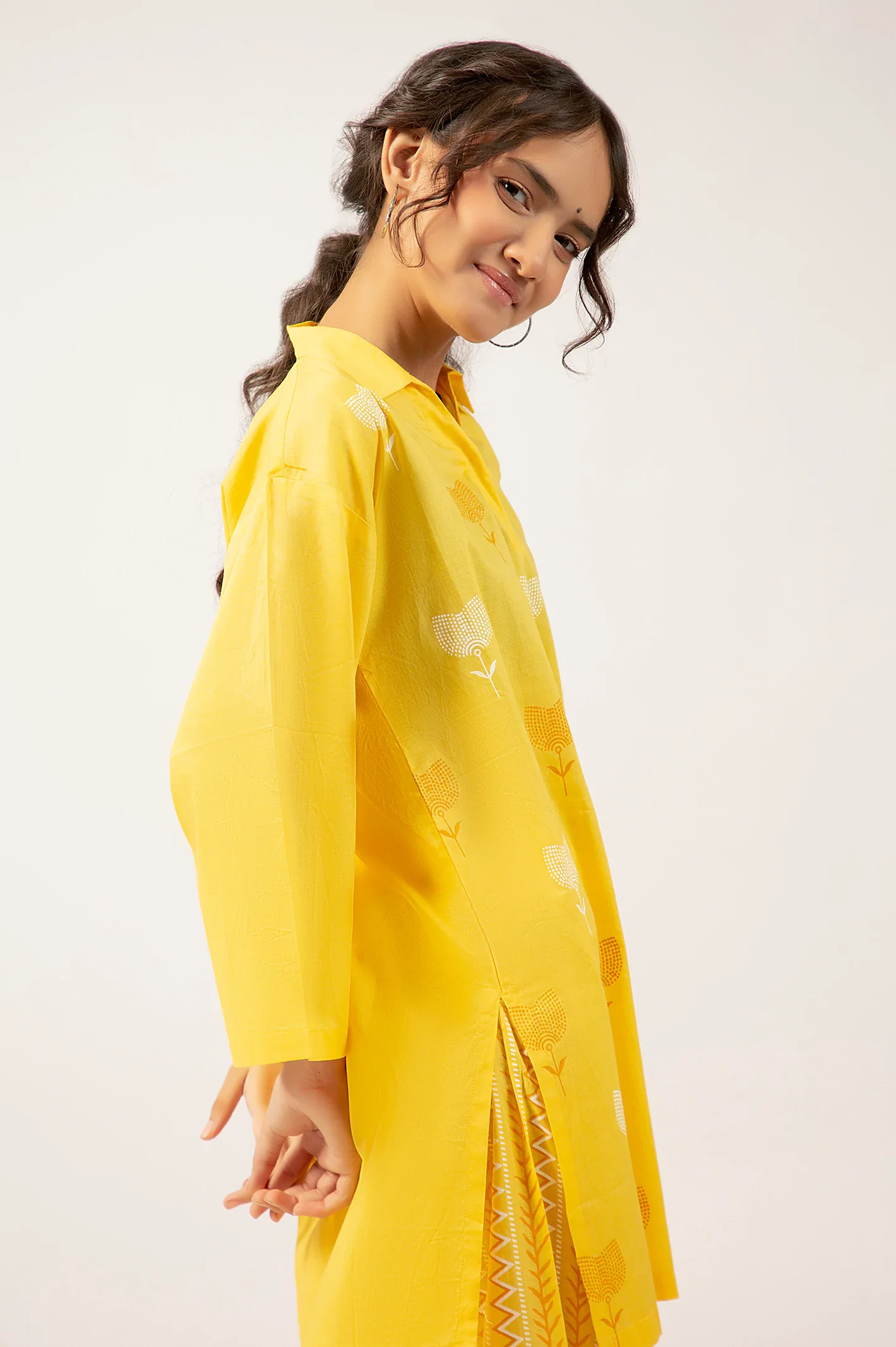Yellow Printed Teens 2PC - Image 3