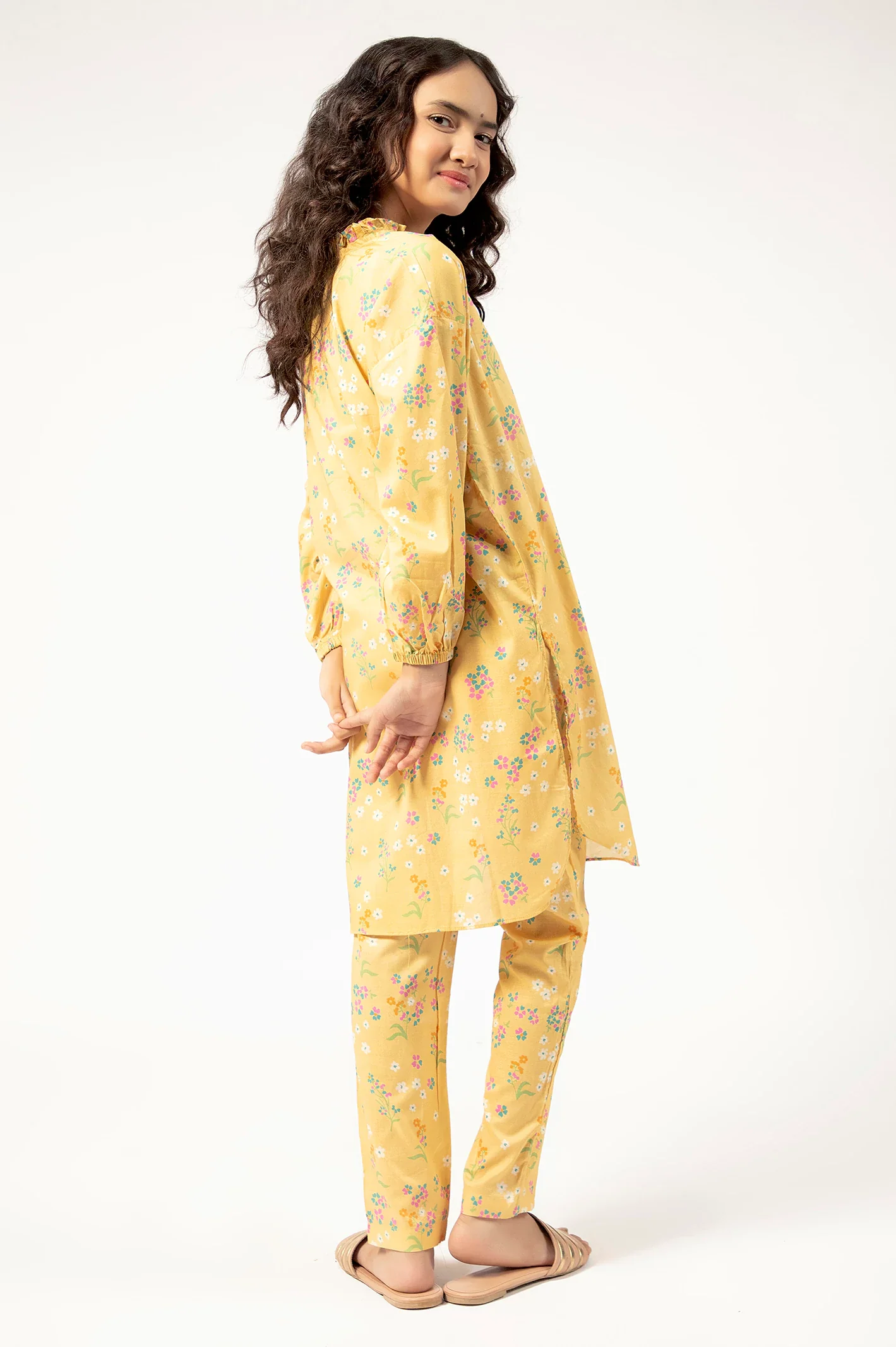 Yellow Printed Teens 2PC - Image 4