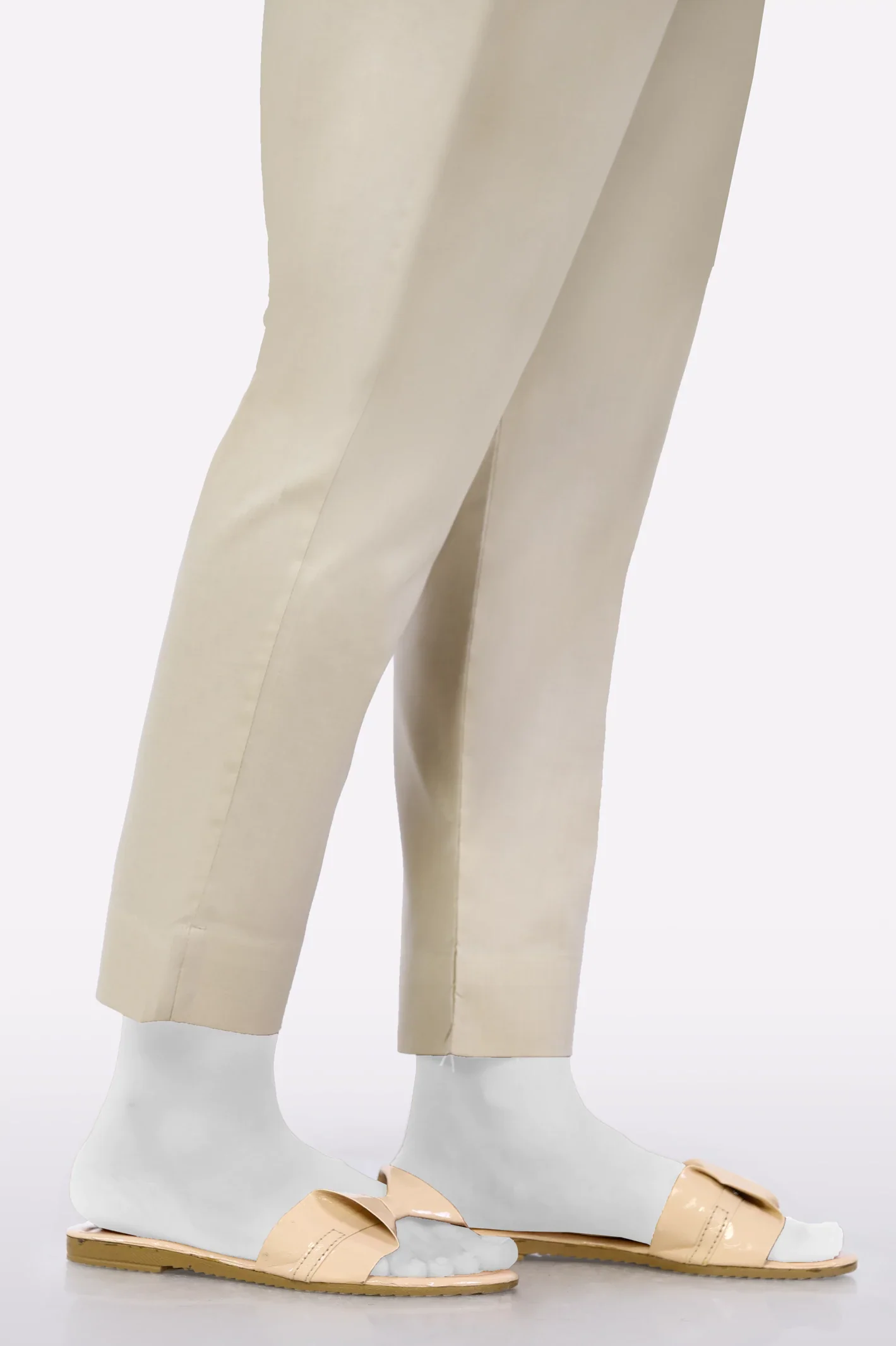 Beige Plain Trouser - Image 2