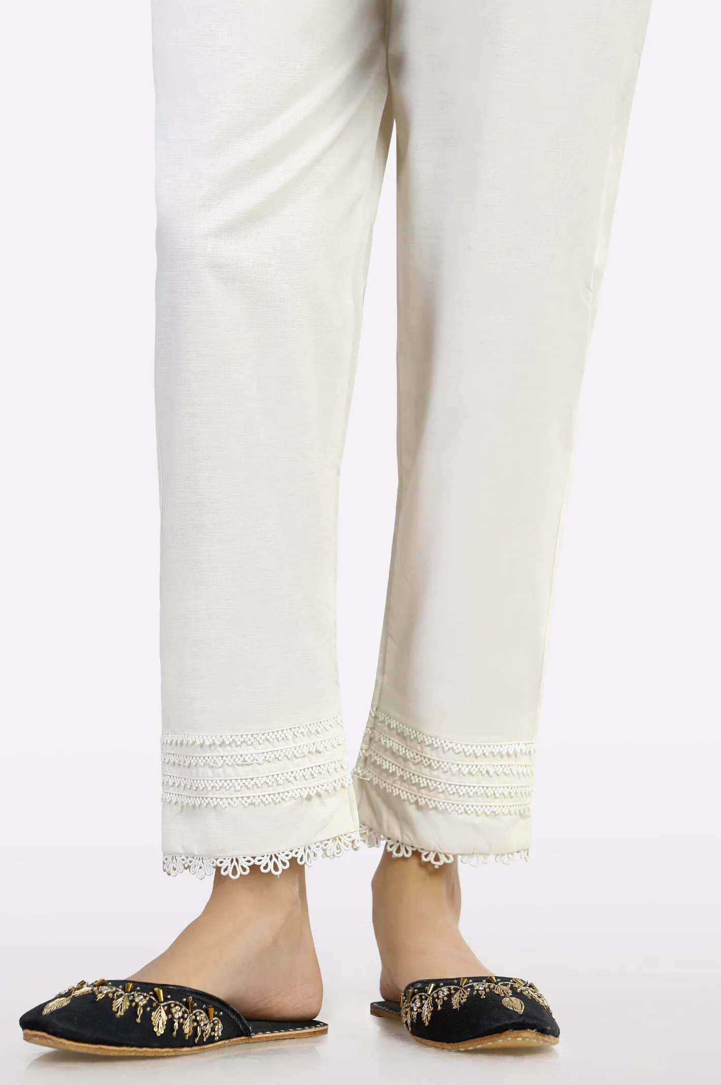 Cream Lace Trouser