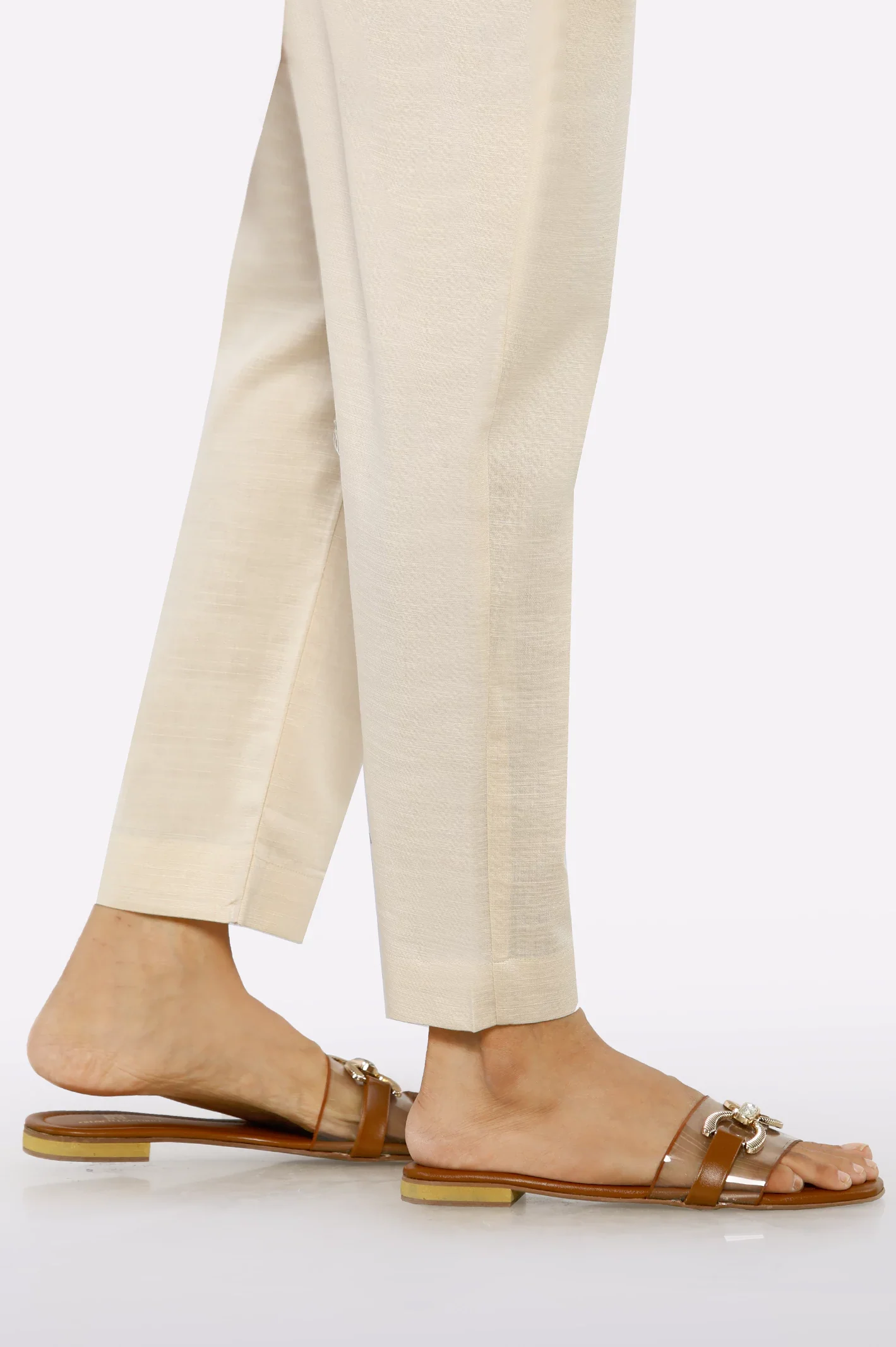 Beige Plain Trouser - Image 2