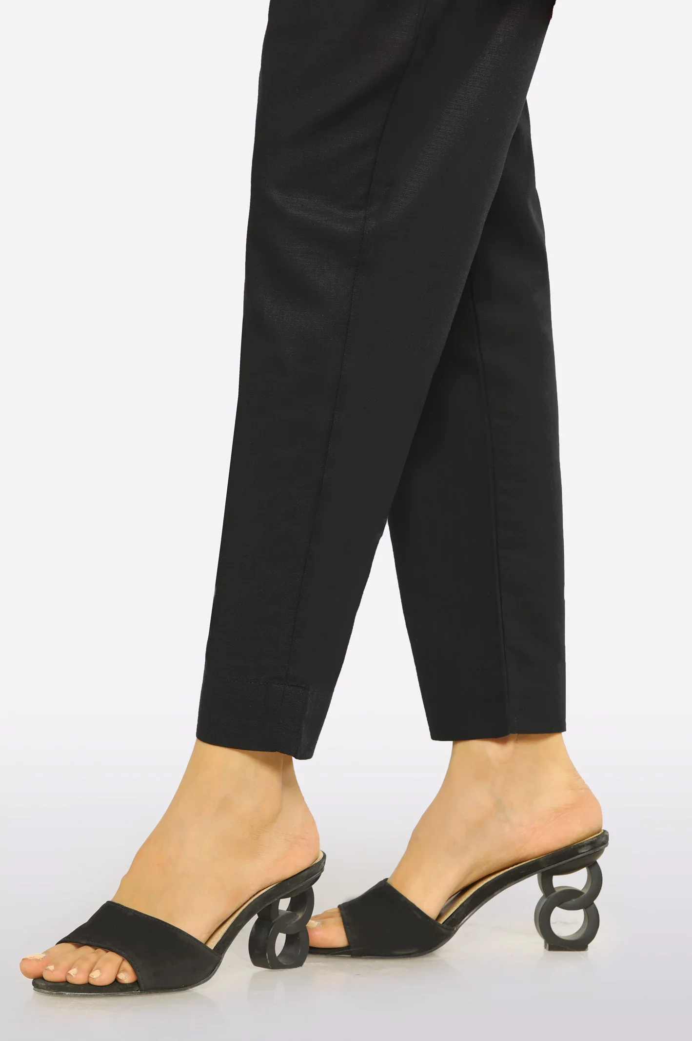 Black Plain Trouser - Image 2