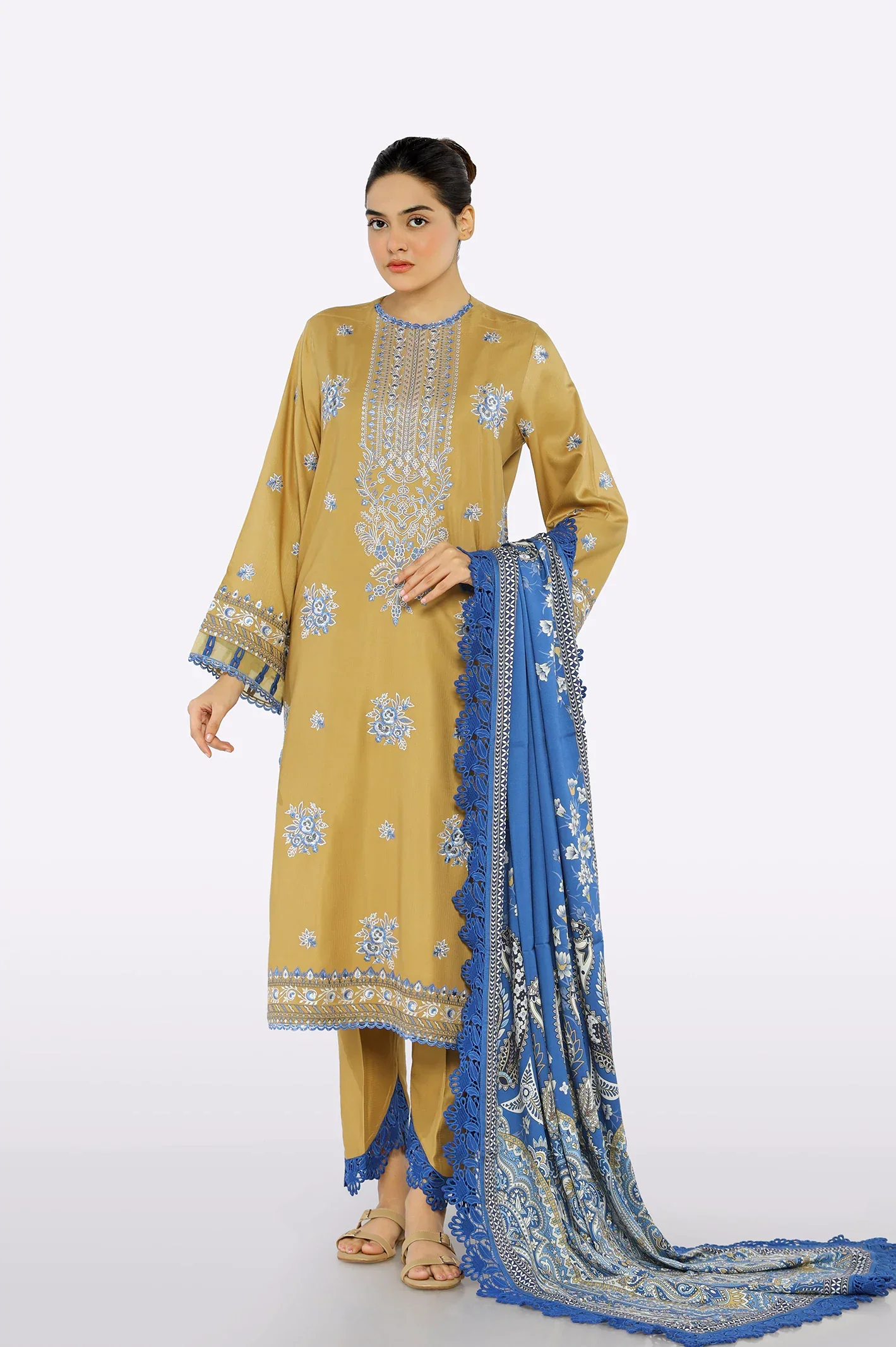 Embroidered Unstitched 2PC