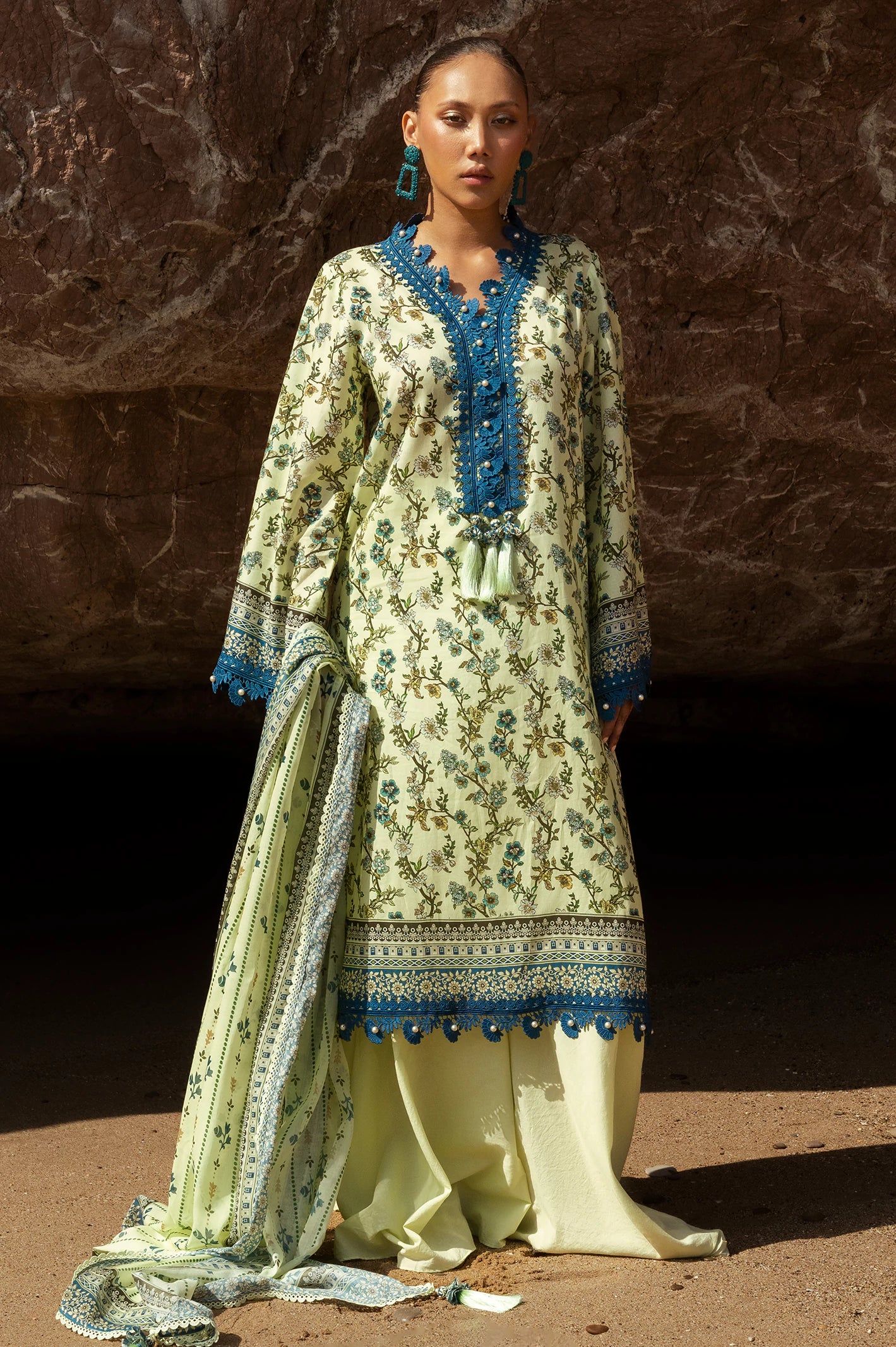 Mint Printed 3PC Unstitched