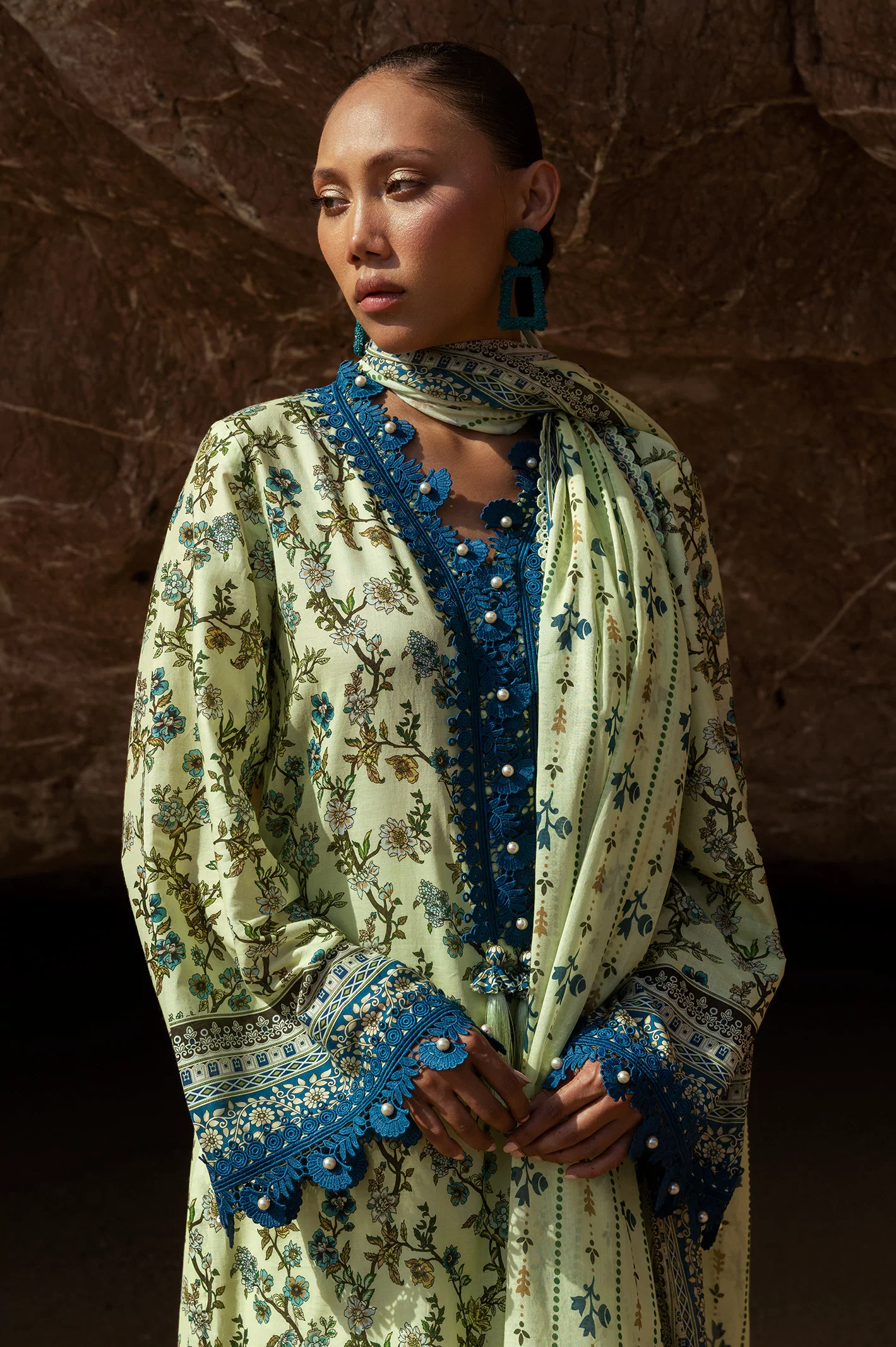 Mint Printed 3PC Unstitched - Image 6