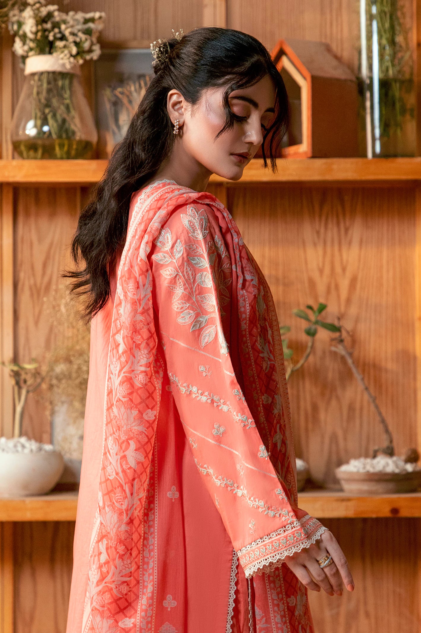 Pink Embroidered 3PC Unstitched - Image 4
