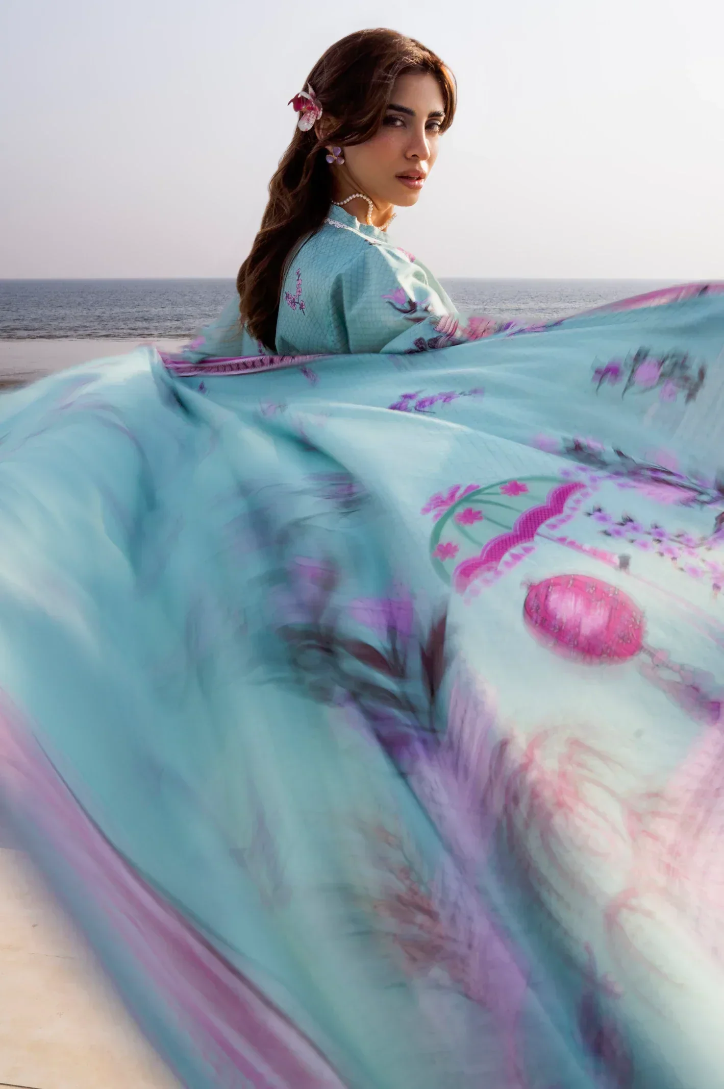 Printed Lawn-Mint Unstitched 3PC - Image 4