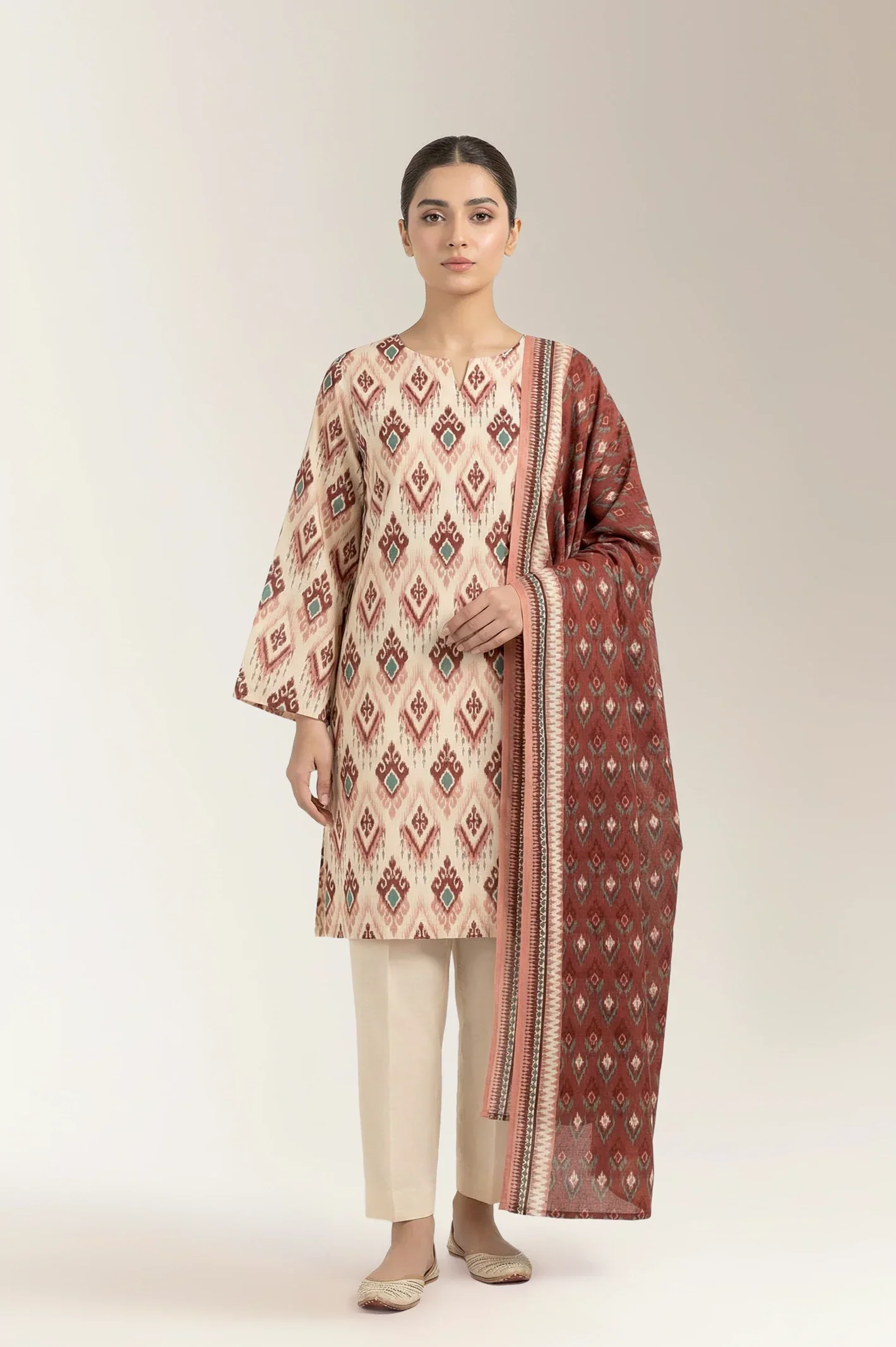 Printed Lawn-Fawn Unstitched 3PC