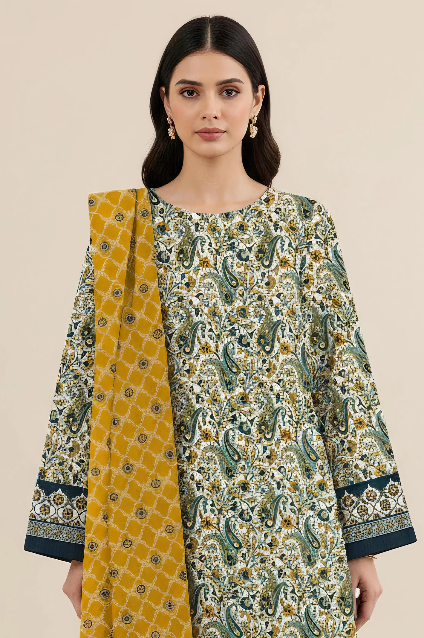 Printed Unstitched 3PC - Image 2