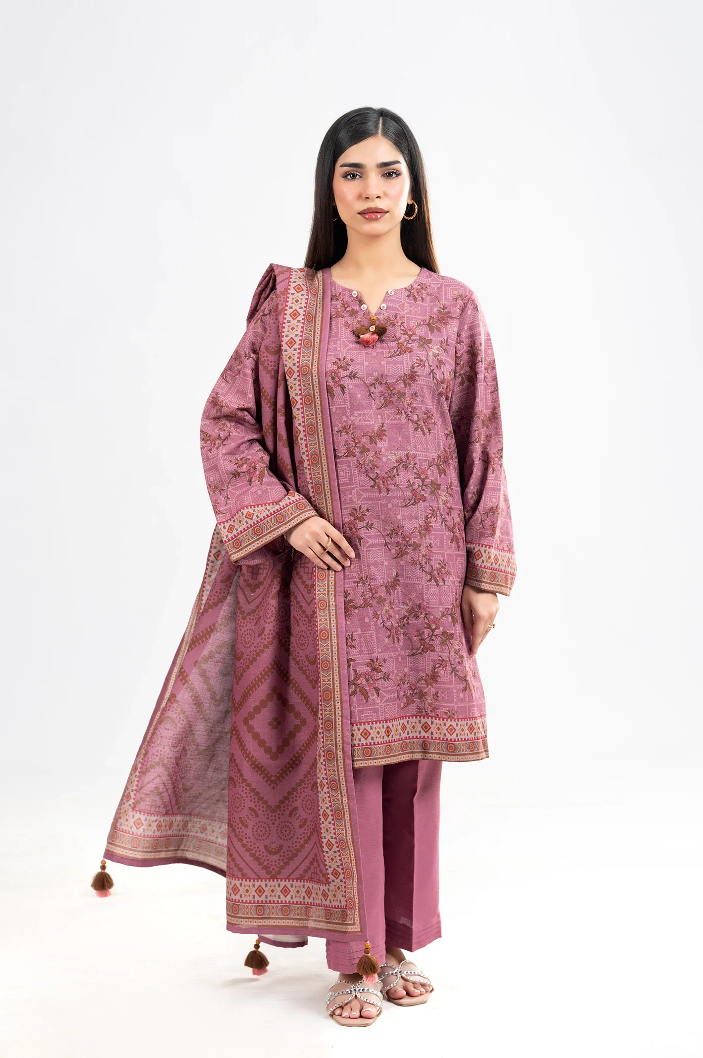 Printed Unstitched 3PC