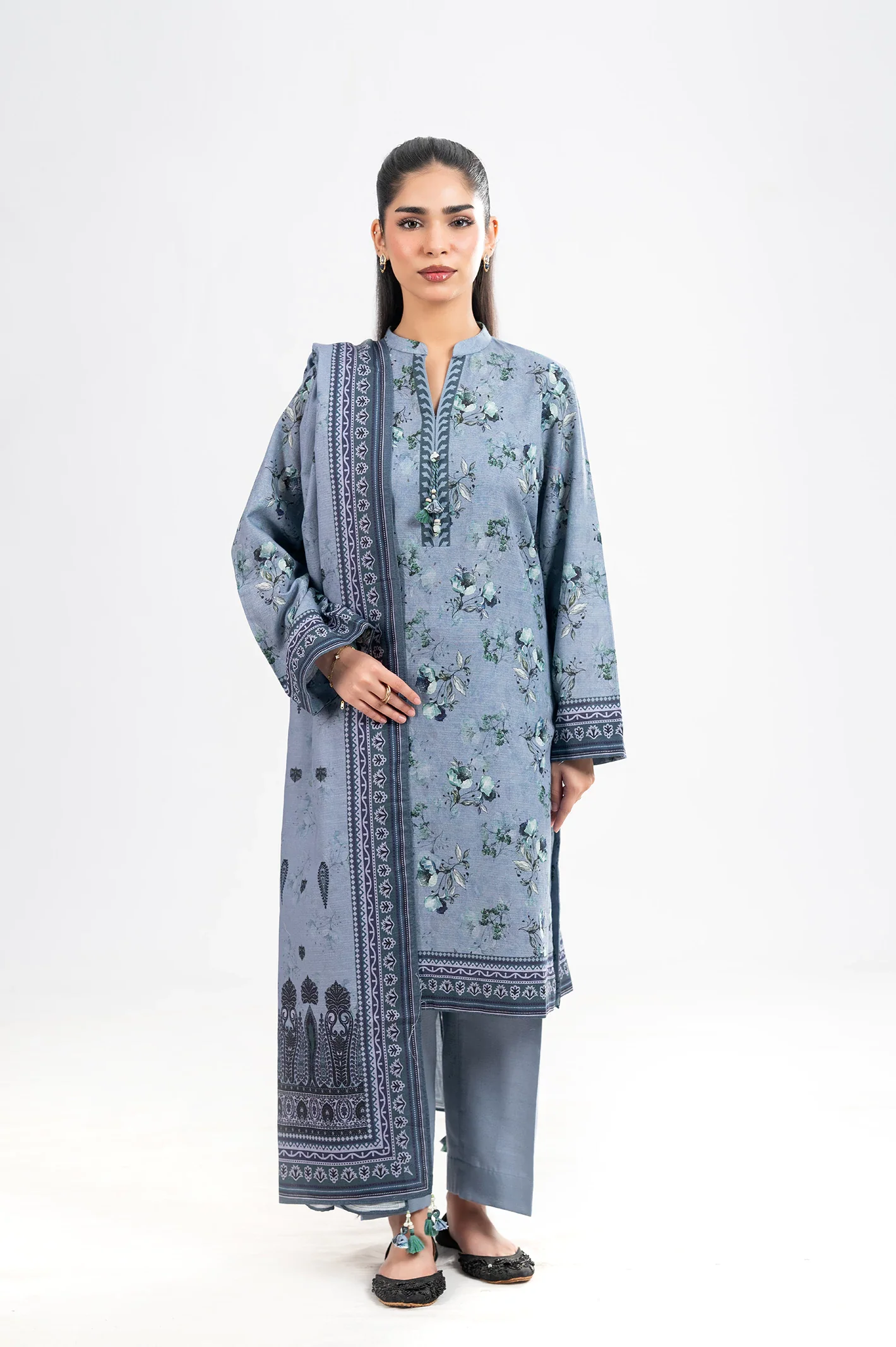 Printed Unstitched 3PC