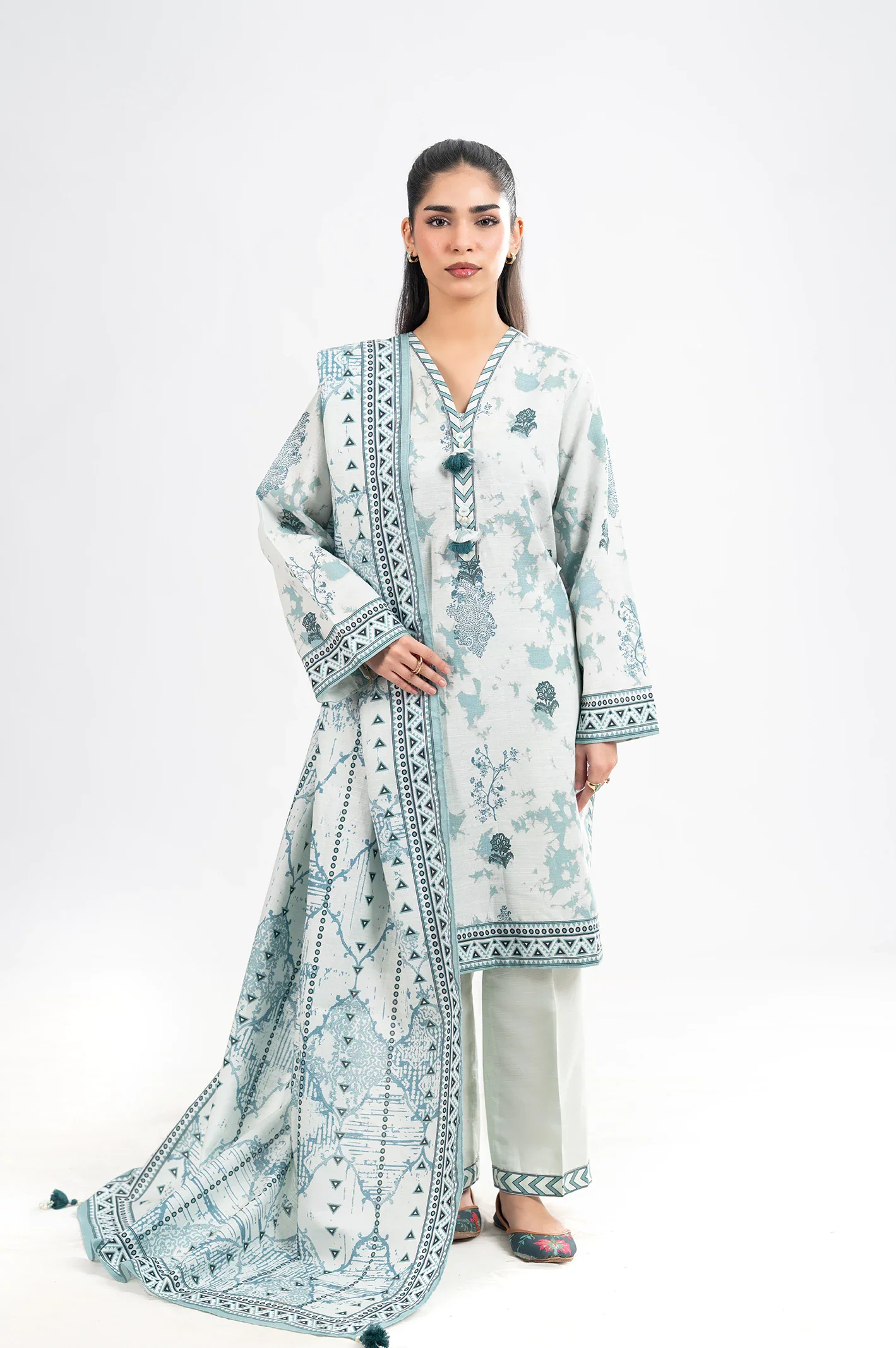 Printed Unstitched 3PC